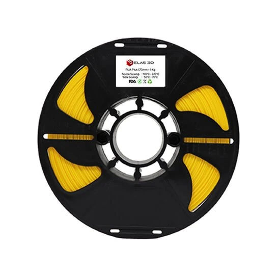 Elas PLA Plus Sarı Filament 1.75mm 1KG